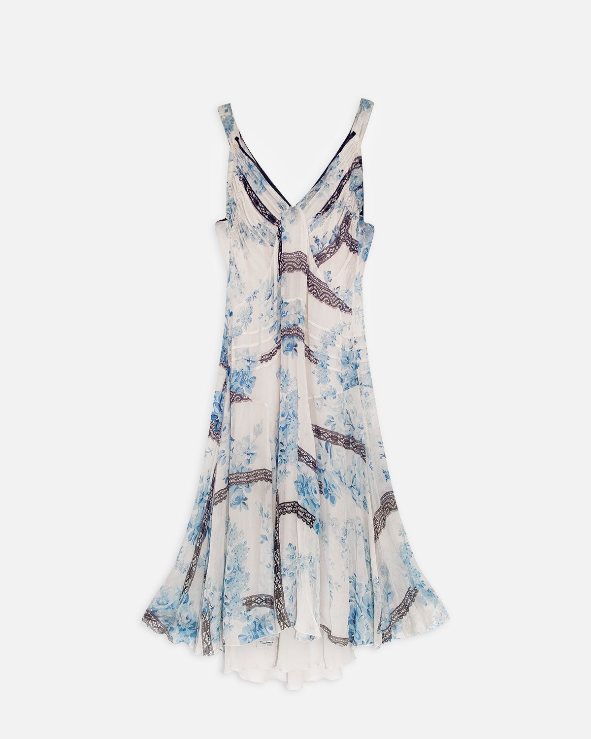 Blumarine Silk Light Blue Dress