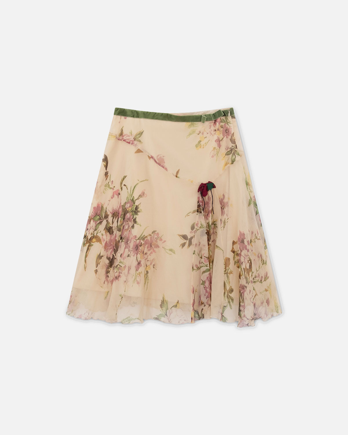 Blugirl Floral Silk Skirt
